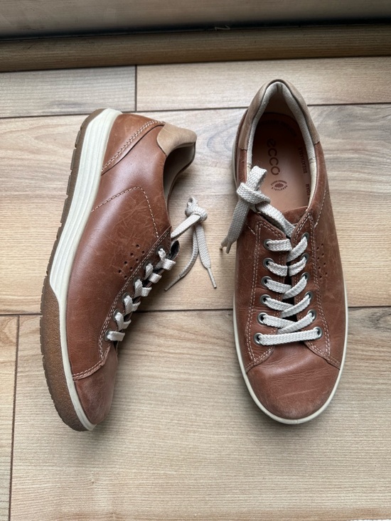 Ecco Shoes - ECCO Brown Leather Sport Tennis Sneakers